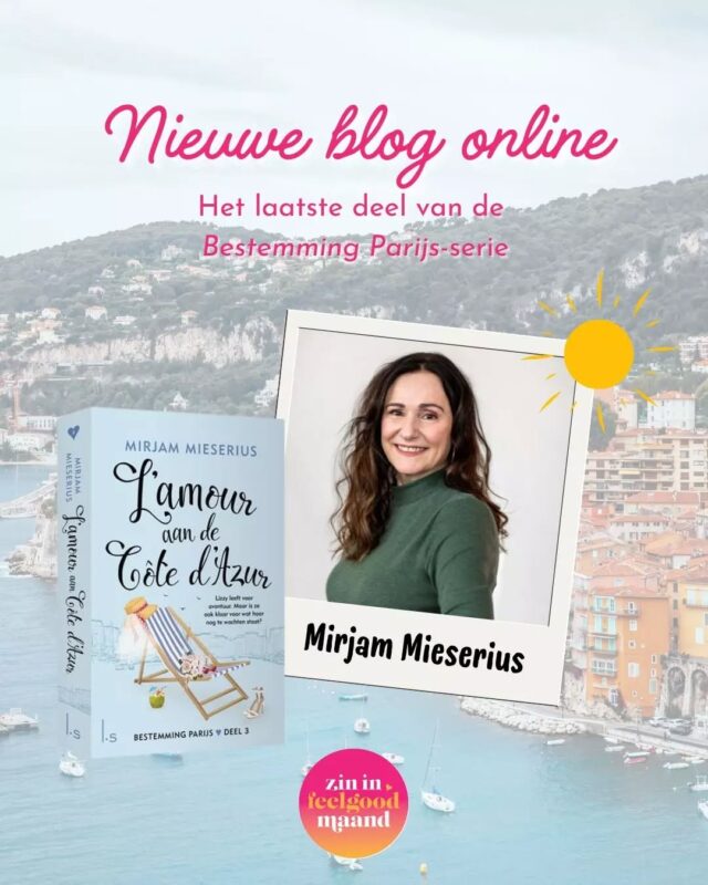 Het moment waar we zó naar hebben uitgekeken is eindelijk daar! Het laatste deel van de geliefde Bestemming Parijs-serie van Mirjam Mieserius is verschenen 💛
 
In dit afsluitende deel neemt ze je nog één keer mee naar de romantiek, geheimen, Parijs en neemt ze je in dit nieuwe deel mee naar Côte d'Azur 🌊🌞

Wij spraken Mirjam over het schrijven van dit boek, het afscheid nemen van haar personages én wat deze serie voor haar betekent. Lees het hele interview via deze link in onze bio! 📖💬